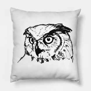 Etched Owl Pillow