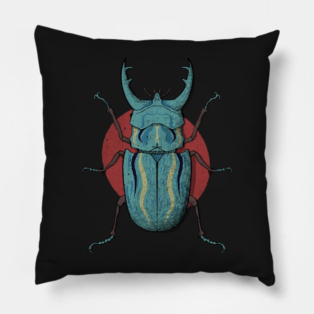 Coleoptera insect illustration 3 Pillow by ced-