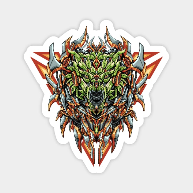 Great Wolf mecha illustration 1 Magnet by akmalzone