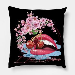 I Love Cherries Funny tshirt best gift for mom, sister.. Pillow