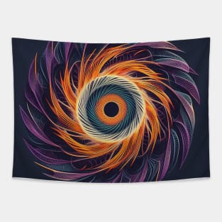 Psychedelic looking abstract illustration spirograph swirls Tapestry