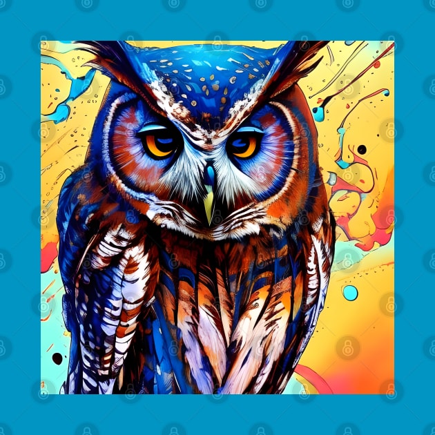 Graphic Novel Comic Book Art Style Owl by Chance Two Designs