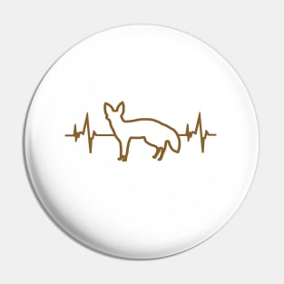 ECG heartbeat desert fox scoop dog prairie love Pin