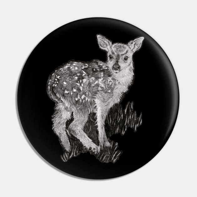 Deer Drawing Pin by AnitasArtStore