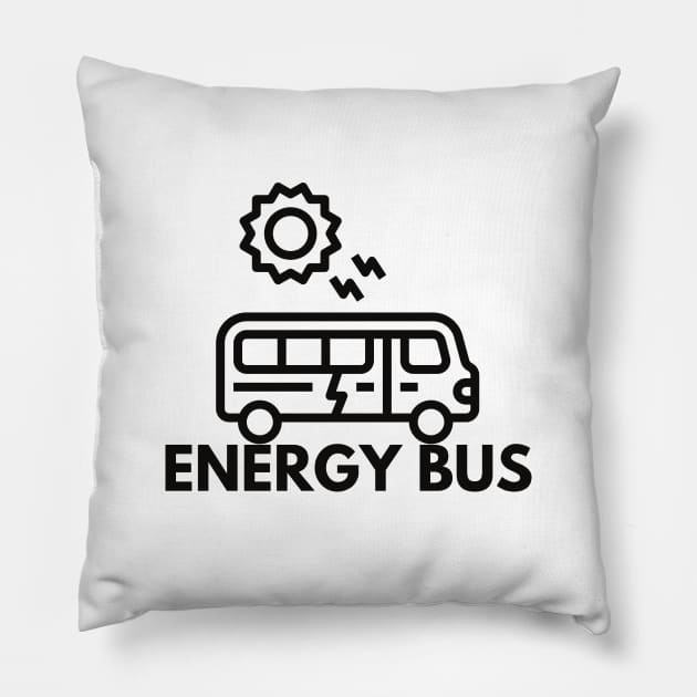 Energy Bus - Loading From The Sun Pillow by Double E Design