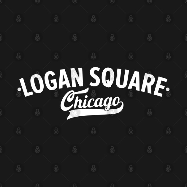 Logan Square Chicago Minimal Logo Design - Chicago Neighborhood Series by Boogosh