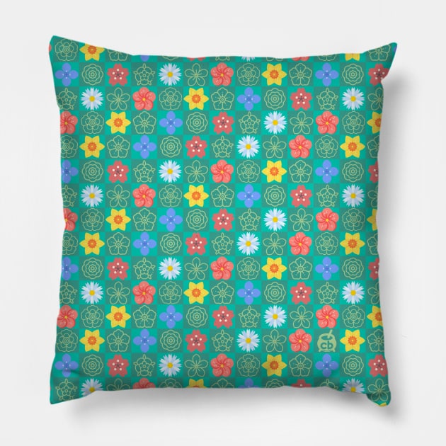 Flowerbed Pillow by cauldronbrews