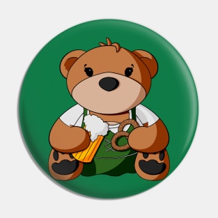 Girl Oktoberfest Teddy Bear Pin