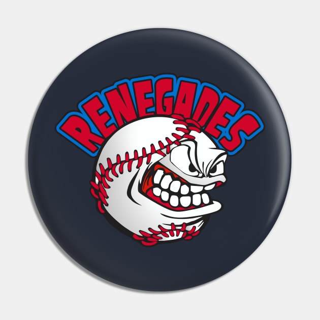 Renegades Baseball Logo Pin by DavesTees