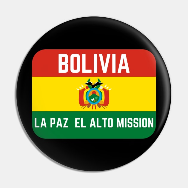 Bolivia La Paz el Alto Mission LDS Mormon Missionary Pin by MalibuSun