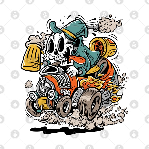 Skull Go Rider Beer by Mako Design 