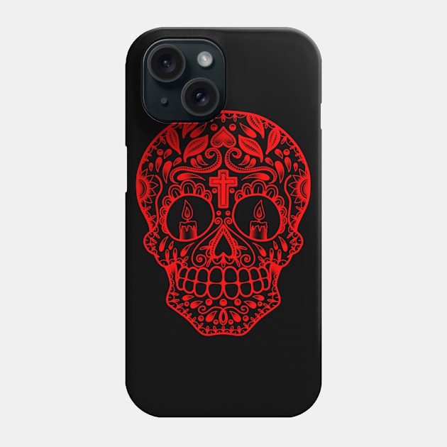 HomeSchoolTattoo Sugarskull Phone Case by HomeSchoolTattoo