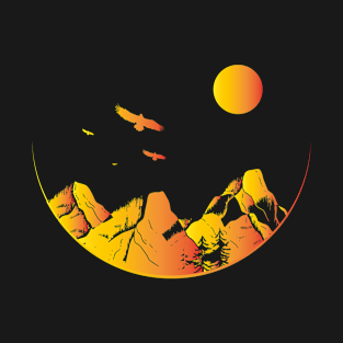 Gradient Sun in the Mountains T-Shirt