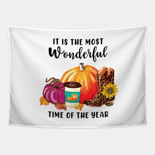 Thanksgiving and Fall Pumkins Tapestry