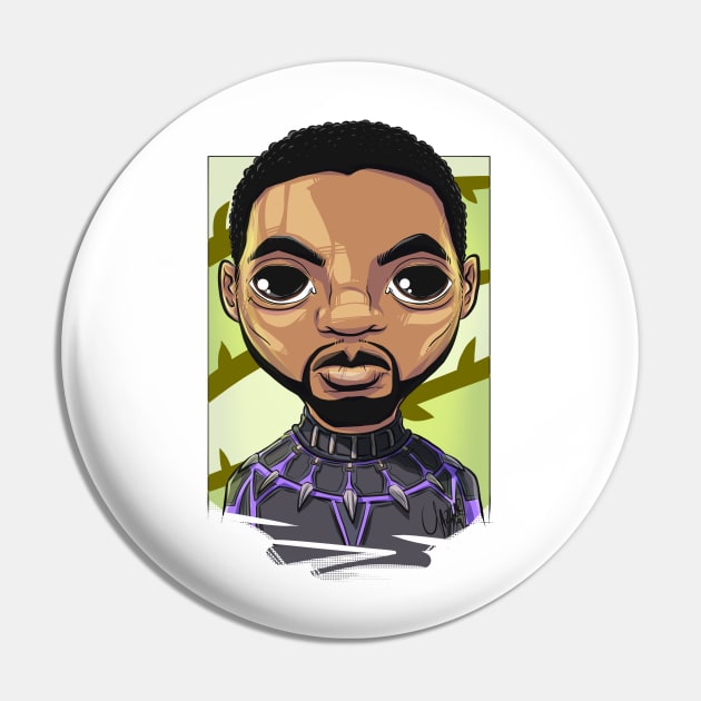 Pop Culture Caricature #5 - Black Panther Pin by yazgar