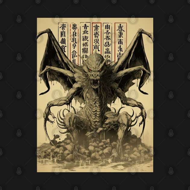 Vintage japanese spawn of Cthulhu by obstinator