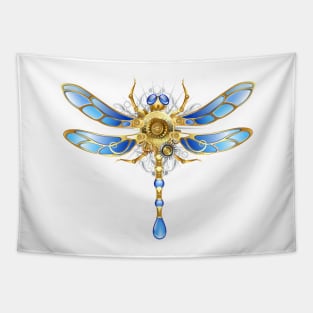 Mechanical Dragonfly on a White Background ( Steampunk ) Tapestry