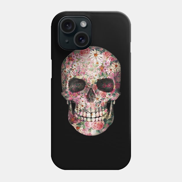 Sprinkles Floral Skull Skeleton Phone Case by SkullGrungeSHOP