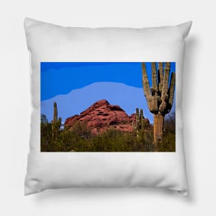 Red Rock Cactus Pillow