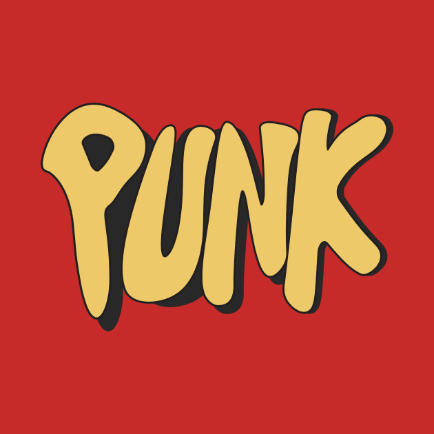Yellow Punk Text by JunkyDotCom
