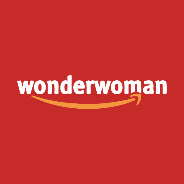 Wonder Woman, Amazon Princess (white type) - Amazon logo parody by TSHIRTS 1138