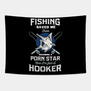 Fishing saved me - Funny Fishing Tapestry