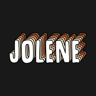 jolene retro script lettering T-Shirt