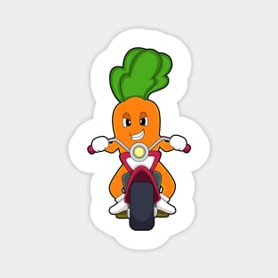 Carrot as Biker with Motorcycle Magnet