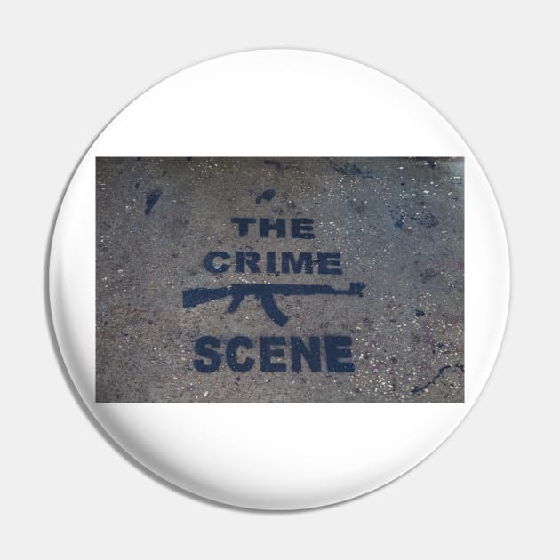 Banksy The Crime Scene Art Pin by SharpWallArts