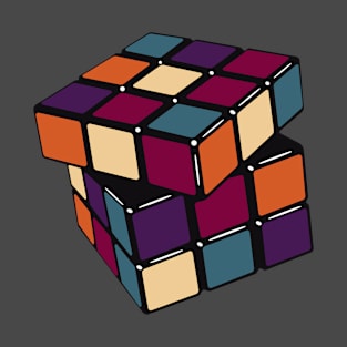 Rubik's cube in shades of retro colors T-Shirt