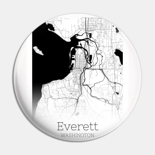 City Map Neck Gator Everett Washington Pin