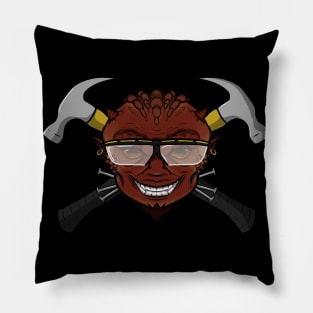 Devil's Carpenter (no caption) Pillow