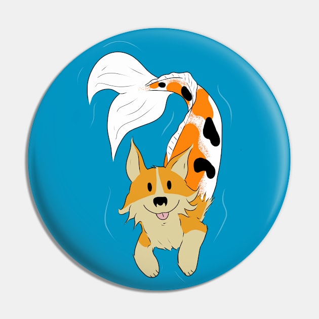 Aquacorgi Koi Boi Pin by Dave