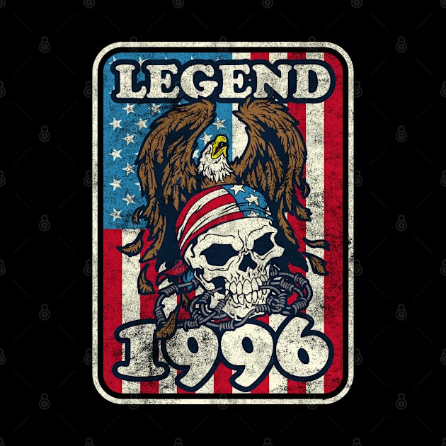 Birthday Legend 1996 Bald Eagle Skull American by RadStar