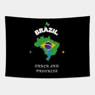 Brazilian Pride, Order and Progress Tapestry