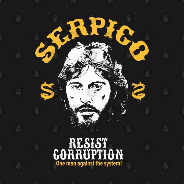 Serpico: A Badge of Integrity - Al Pacino Inspired T-Shirt by Boogosh