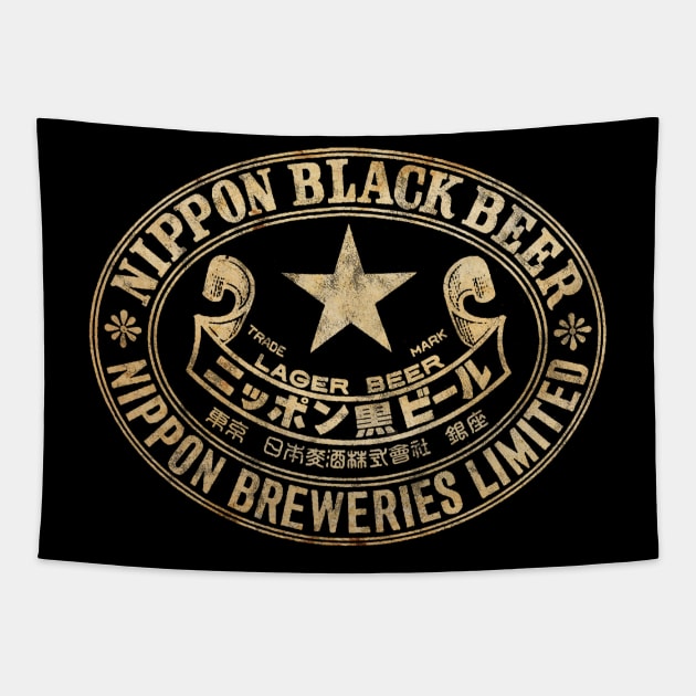 Nippon Black Beer Tapestry by Buck Tee