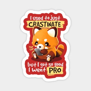 Red panda procrastinator Magnet