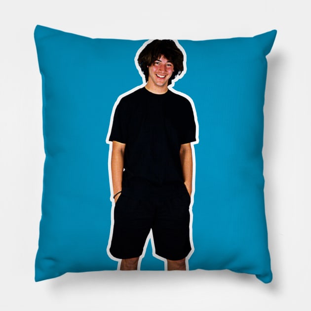 Keanu Reeves 90s Styled Aesthetic Design Pillow by DankFutura