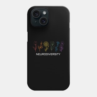 Embrace Neurodiversity Flower Tee Phone Case