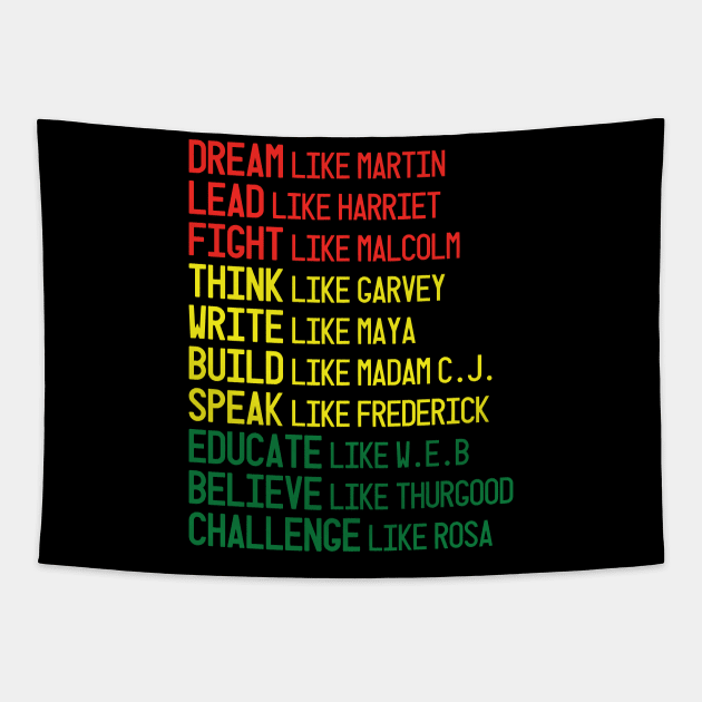 Black Heroes, Civil Rights Leaders, Black Lives Matter, I Can't Breathe Tapestry by UrbanLifeApparel