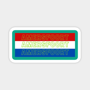 Amersfoort City in Netherlands Flag Color Stripes Magnet