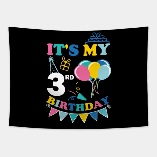 Kids It's My 3rd Birthday Celebrating three years Tapestry