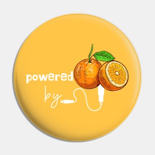 Powered by Oranges Pin