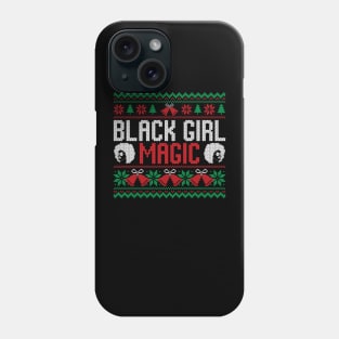 Black Girl Magic African American Ugly Christmas Sweater Phone Case