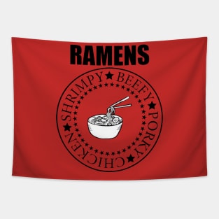 Ramens Shrimpy Beefy Porky Chicken Tapestry