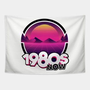 1980s Now Synthwave Horizon Tapestry