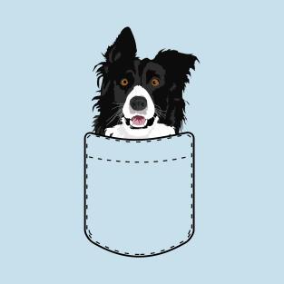 Border Collie In Pocket T-Shirt