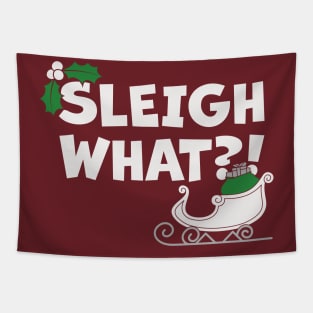 Sleigh What?! Christmas Cartoon Tapestry