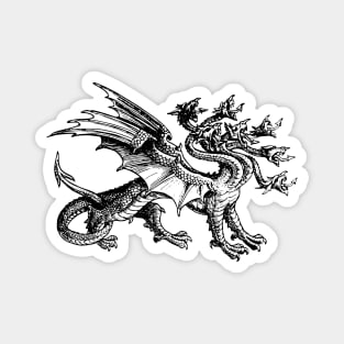 Medieval Heraldic Hydra Magnet